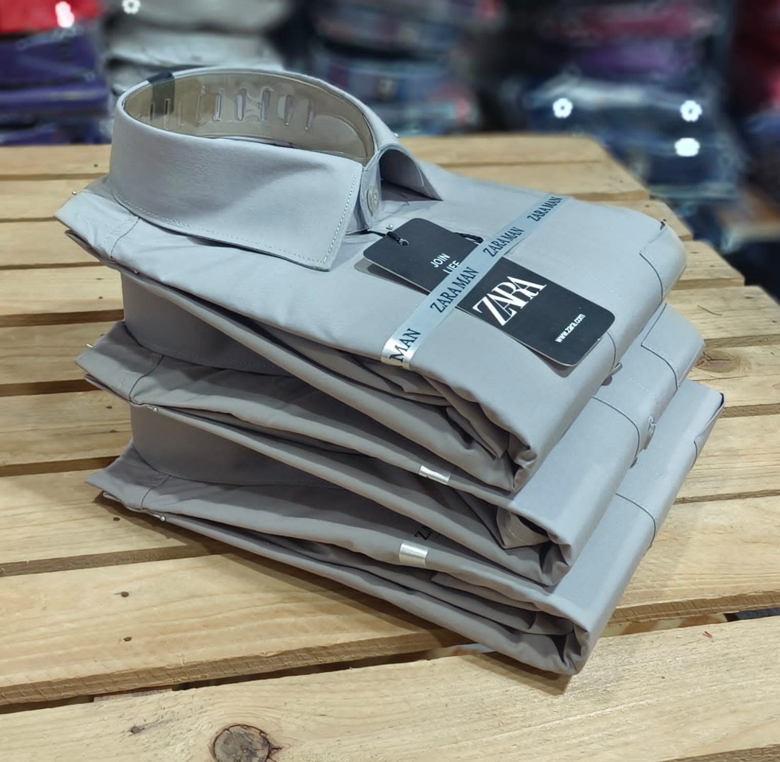 Cotton Elegance Classic Grey Shirt
