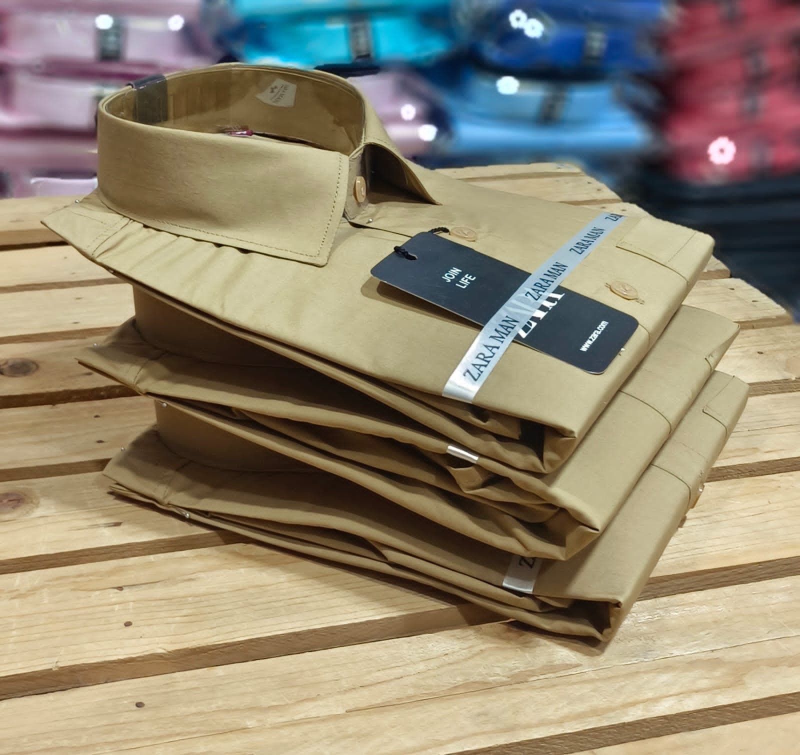 Cotton Elegance Classic Tan Shirt