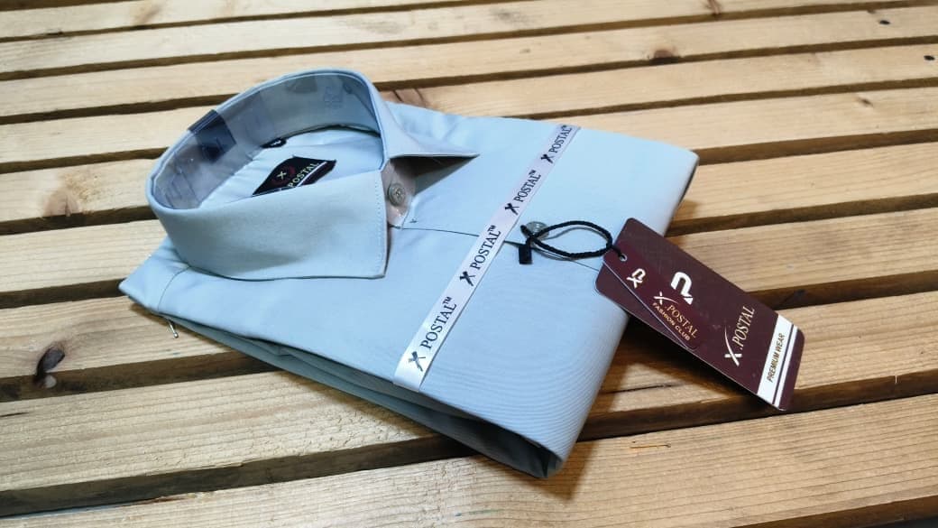 Cotton Elegance Icy Blue Shirt