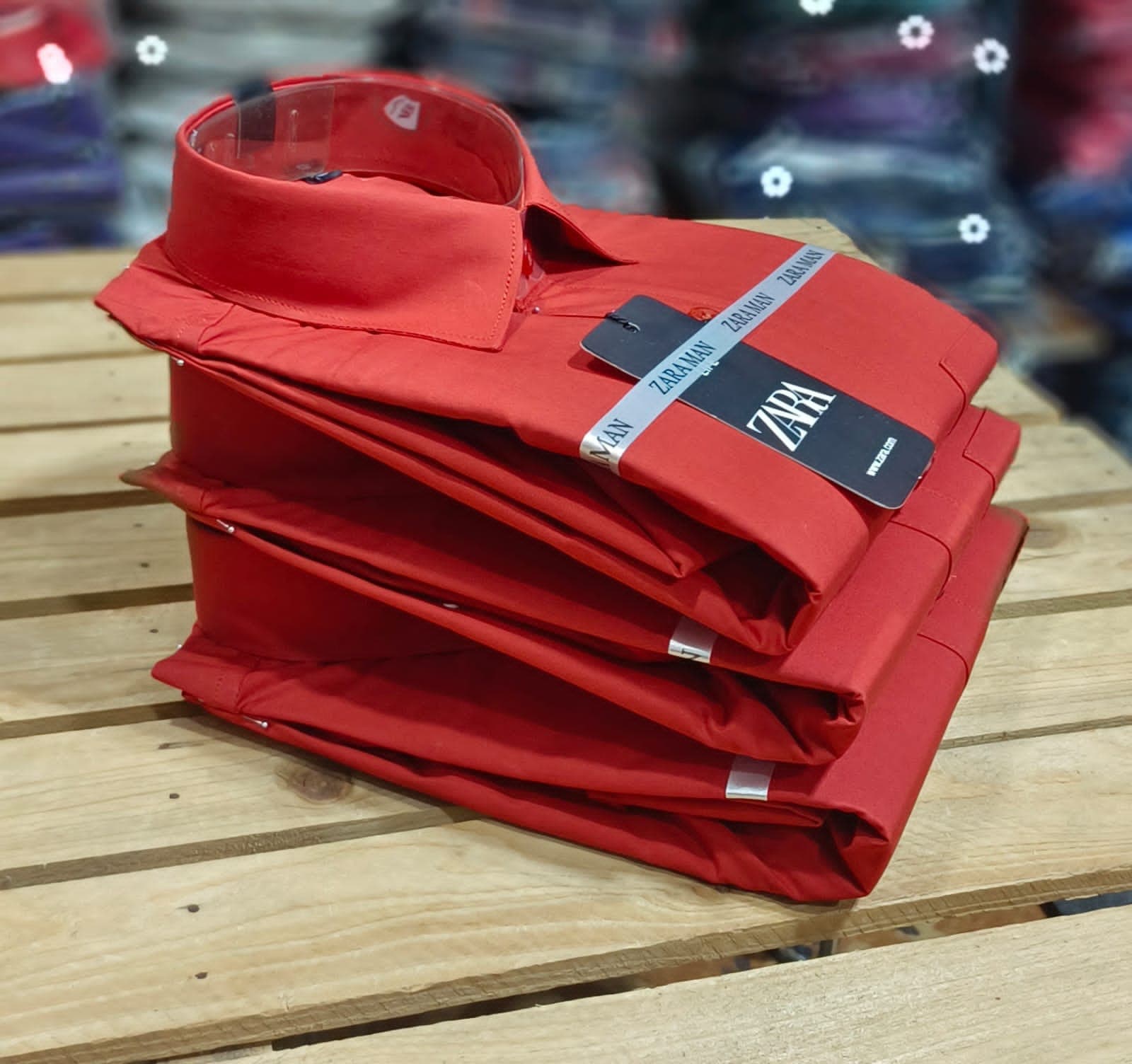 Cotton Elegance Vibrant Red Shirt