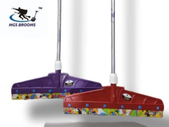 MGS Brooms Designer Floor Wiper Heavy Duty with Printed Blade Base