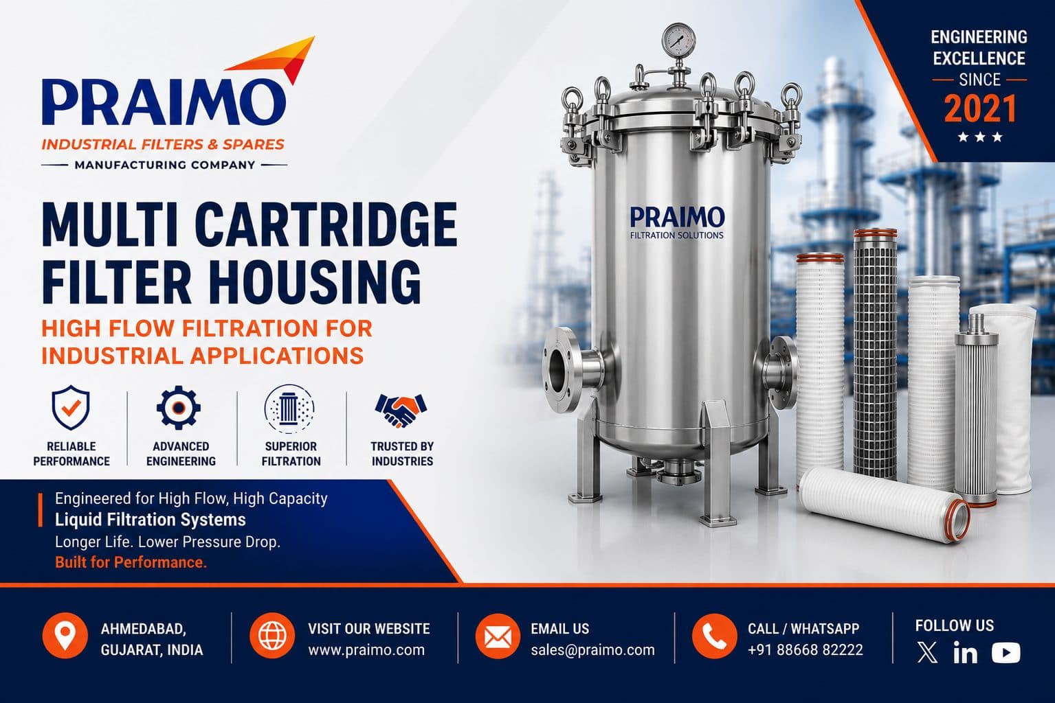 Multi Cartridge Filter Housing