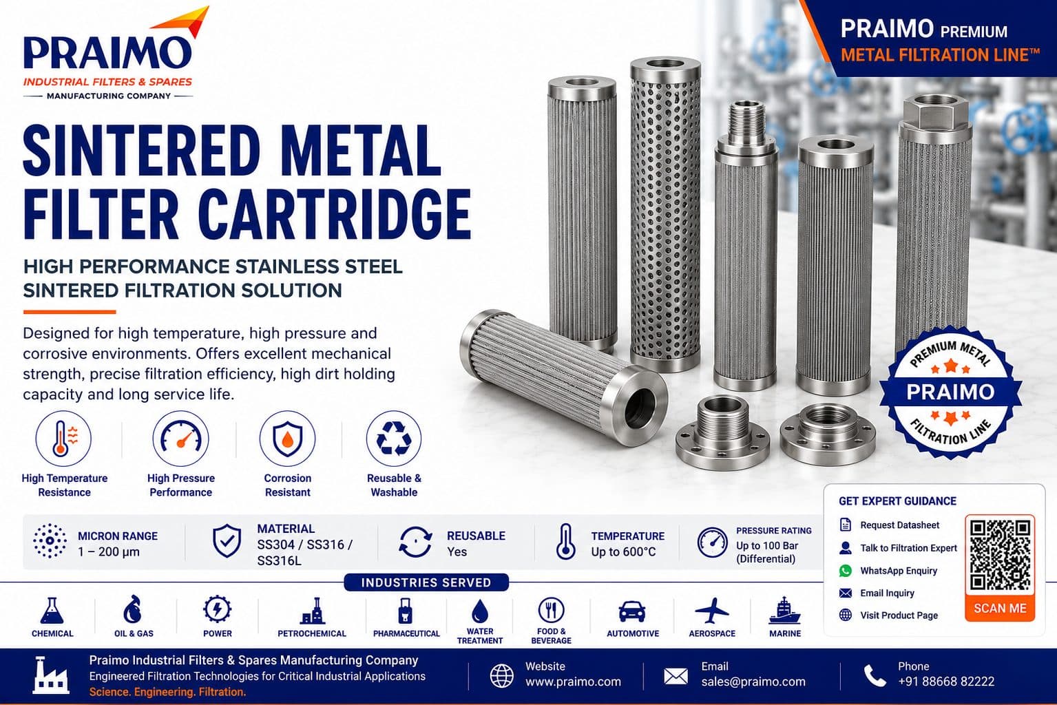 Sintered Metal Filter Cartridge
