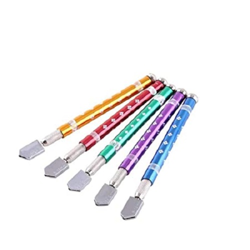 PILERMAN Combo Pack Glass Holding/Breaking Plier & Professional Colorful Metal Handle Pencil Style Glass Cutter (Multicolor)