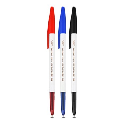 Reynolds 045 CARBURE 25 PENS JAR, 16 BLUE, 6 BLACK & 3 RED Ball Pen I Lightweight Ball Pen With Comfortable Grip for Extra Smooth Writing I School and Office Stationery