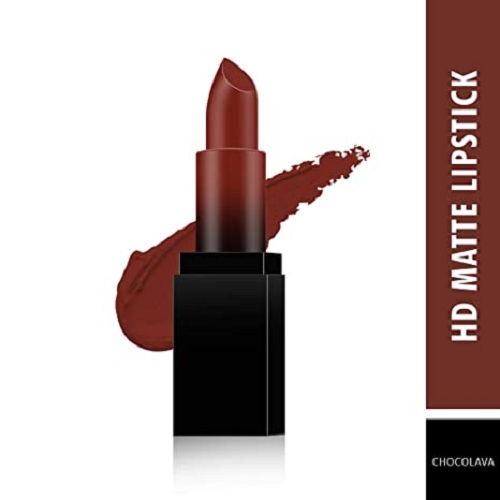 Swiss Beauty HD Matte Pigmented Smudge proof Lipstick | Creamy Matte Long stay Lipstick | Chocolave, 3.5g|