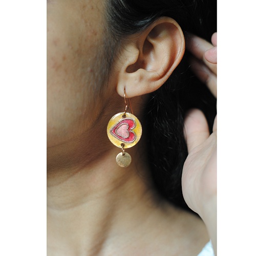 Ekibeki Dil Earrings (Color:Pink)