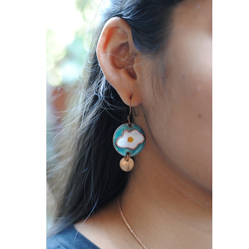 Ekibeki Ande ka Funda Earrings (Colo:Blue)