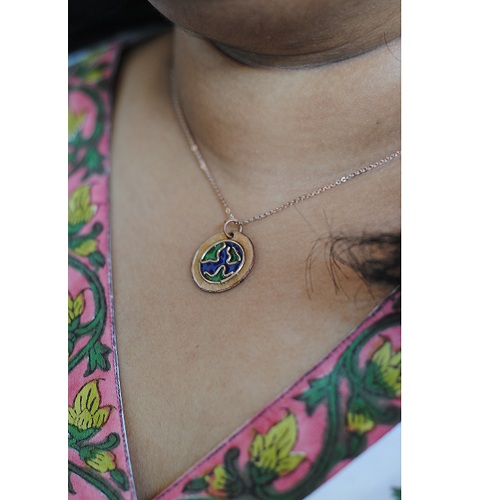 Ekibeki Earthy Pendant (Color:Blue)