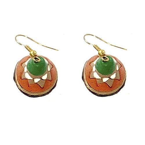 Combo of 2 Pairs Earrings – Terracotta, Ceramic Jhumki Earring.