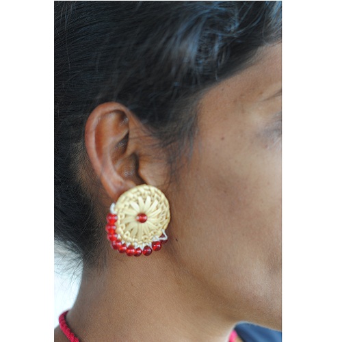 Ekibeki Laali Earrings (Color-Red)