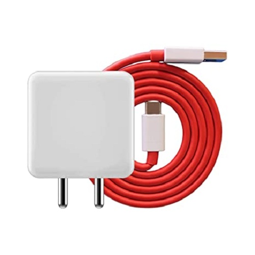 Ultra Fast Type-C Charger for vivo T1 5G Charger Original Adapter Like Qualcomm QC 3.0 Quick Charge Adaptive Fast Charging, Rapid, Dash, VOOC, AFC Charger With 1 Meter Type C USB Data Cable (3.0 Amp, RJ7, Red)